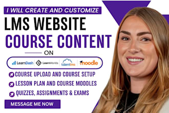 create and customize course content on talentlms learnworlds moodlelms tutorlms