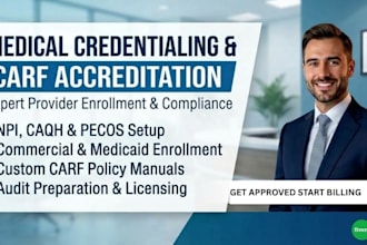 provide healthcare licensing, policy carf, credentialing and enrollment