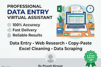be your expert data entry virtual assistant
