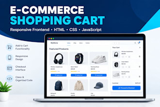 build a responsive ecommerce website with shopping cart and checkout