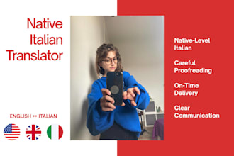 translate english to italian as a native speaker