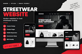 design a modern streetwear clothing website