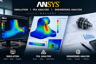 perform ansys simulation, fea analysis and engineering analysis