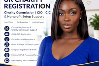 uk charity registration, charity commission, cio, cic and nonprofit setup