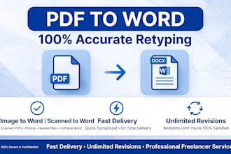 retype pdf to word, image to word fast and accurately