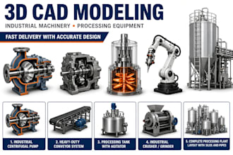 3d model industrial machinery and processing equipment