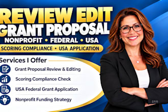 review edit nonprofit federal grant proposal scoring compliance USA application