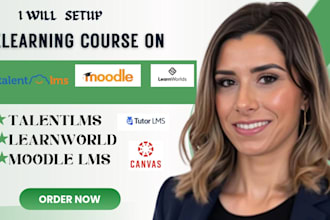 setup elearning course on talentlms, learnworld moodle, graphy and wordpress lms