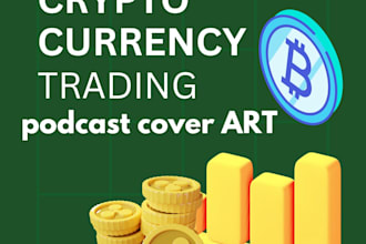 design bitcoin trading podcast cover art for spotify