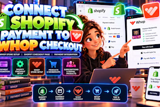 connect shopify payment to whop checkout whop store setup shopify checkout page