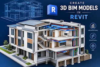create 3d bim models in revit with 4d, 5d, QA qc and bim implementation