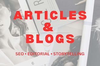 write engaging SEO blog articles and editorial content