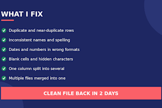 clean and organize your messy excel data