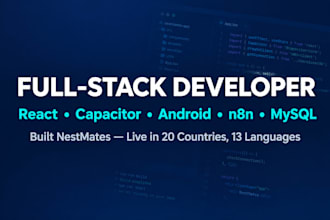 be your fullstack developer for react capacitor and n8n apps