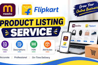create meesho and flipkart product listings