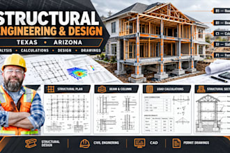 structural engineer civil structural permit drawings texas arizona  permit plans