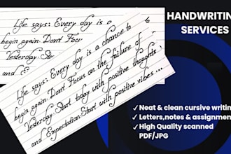write neat handwriting letters and notes