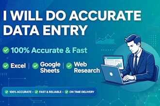 do accurate data entry web research excel data cleanup