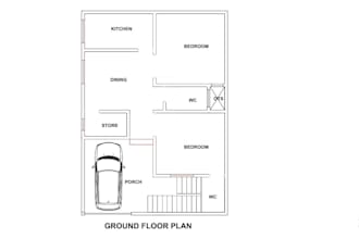 2d drawing for house plan