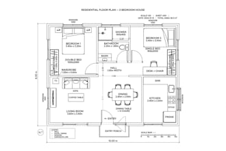do autocad 2d drawing,floor plan,house plan and elevation