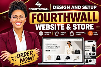 design fourthwall website setup fourthwall store fourthwall merch pod etsy shop