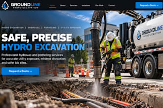 design wix hydro excavation website hydrovac potholing contractor website