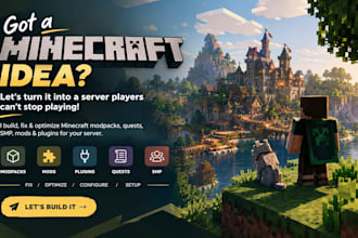 build fix optimize minecraft modpack, quests, smp, mods plugins for your server