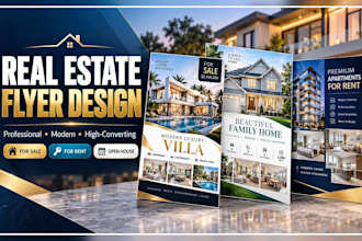 design a professional real estate property listing flyer