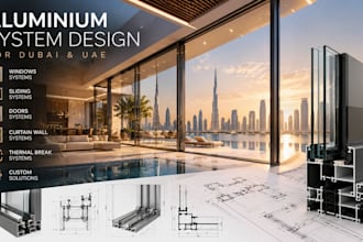design custom aluminium window and door systems for dubai