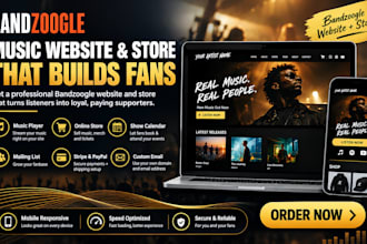 build and design your bandzoogle website and store that sells your music