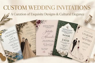 design elegant custom wedding invitations