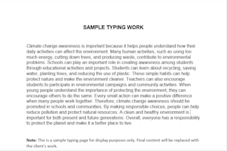 do english assignments and accurate typing