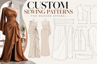 create custom sewing patterns for modern garments, cargo, streetwear and apparel