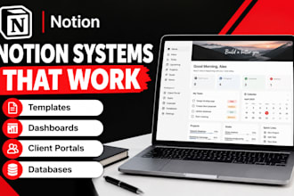 create custom notion templates dashboards and client workspaces