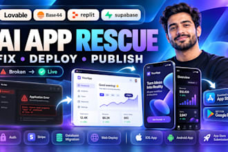 fix lovable base44 replit vibe coded apps supabase stripe ios android app stores
