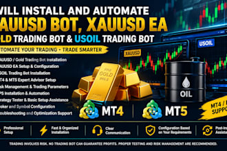install and automate xauusd bot, xauusd ea, gold trading bot, usoil trading bot