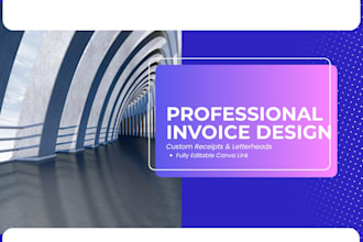 design professional business invoices and bill receipts in canva