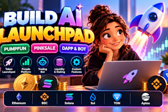 build ai launchpad pumpfun pinksale dapp bot ethereum bsc solana sui ton aptos