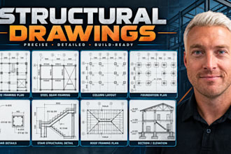draft residential structural drawings, foundation and framing plans