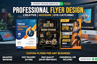 design professional corporate, event, and business flyer
