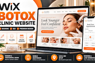 design a wix botox clinic website with booking and SEO