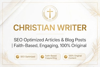 seo optimized christian blog post and faith based articles