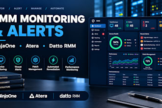 configure ninjaone atera datto rmm monitoring alerts patching and automation