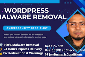 remove wordpress malware and fix hacked website within 24 hours