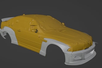 3d car model car body kit custom widebody kit car parts automotive cad 3d print