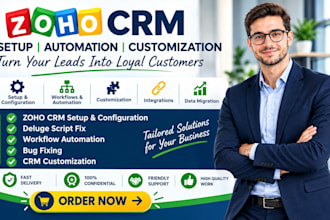 repair zoho CRM deluge scripts, custom functions, and workflow automation