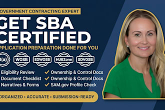 prepare your 8a, wosb, hubzone or sdvosb certificate, sba certification