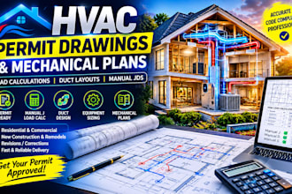 create hvac drawings, mechanical plans and hvac load calculations