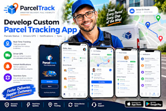 custom parcel tracking app delivery gps driver notifications shipment management