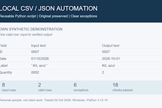 automate repetitive CSV and json file processing with python